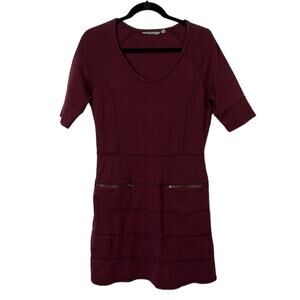 Athleta Strata Ponte Knit Dress in Cherrywood Women’s size medium